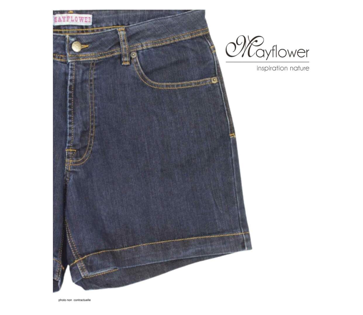 MAYFLOWER SE0074 - Short 5 poches en jean stretch : l'indispensable confort denim-4