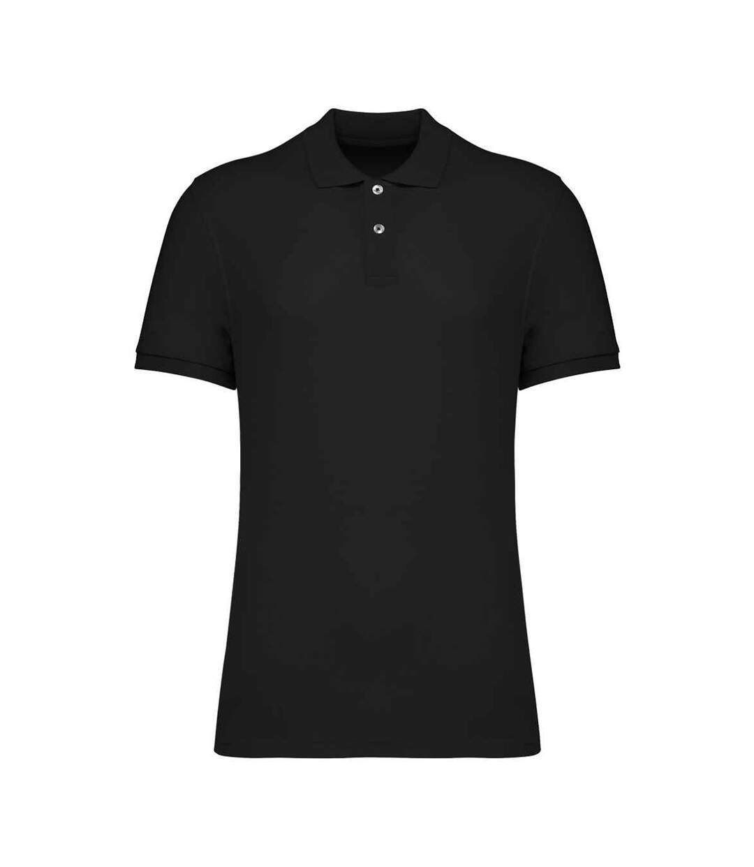 Mens pique polo shirt black Native Spirit-1