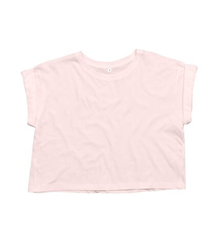 Mantis Womens/Ladies Organic Cropped T-Shirt (Soft Pink)