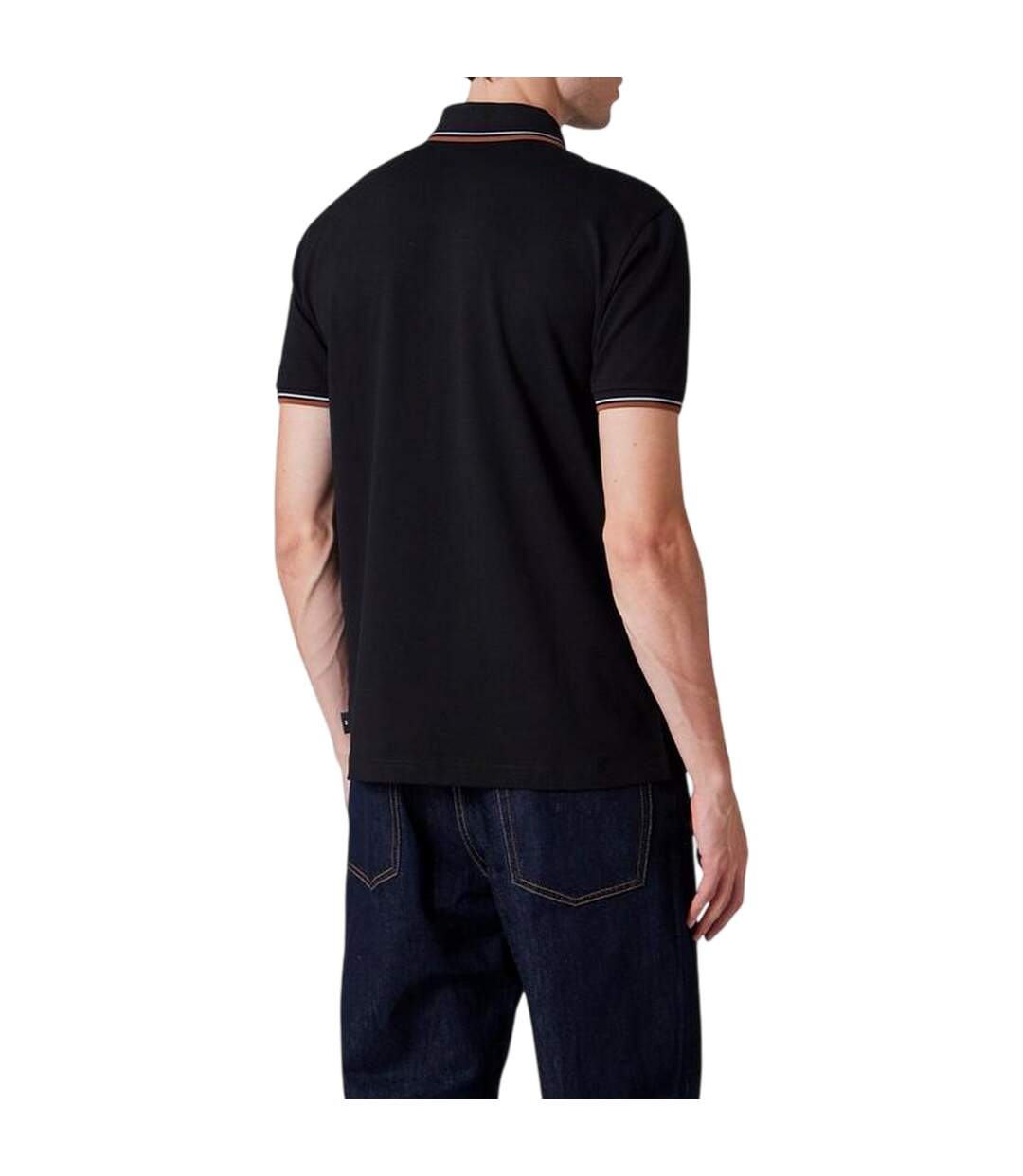 Mens Tipped Casual Polo Shirt Black Paul Smith-2