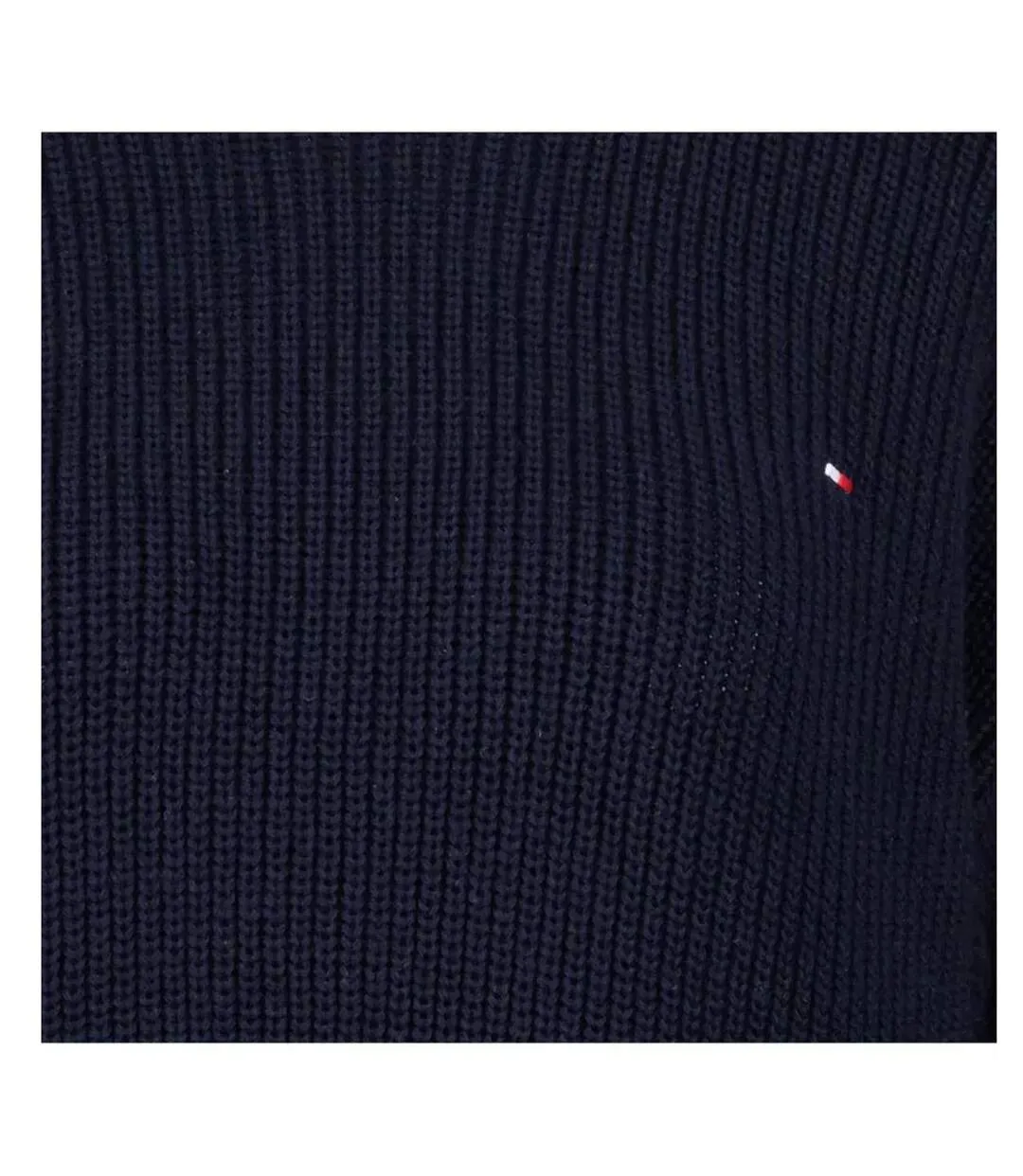Sweat Motif/style Côtelé Femme Bleu Marine Tommy Hilfiger-3