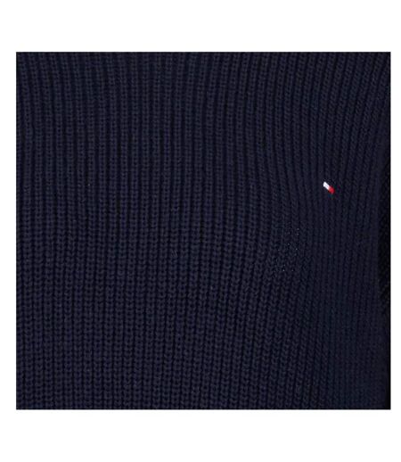 Sweat Motif/style Côtelé Femme Bleu Marine Tommy Hilfiger