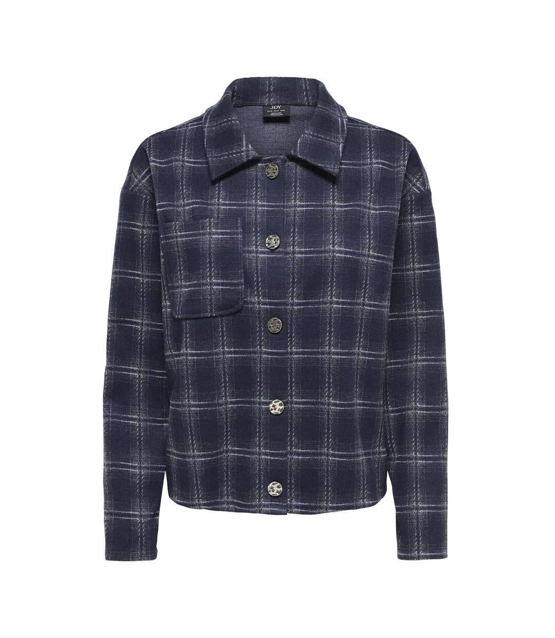 Chemise à carreaux bleu femme jdy filukka-2