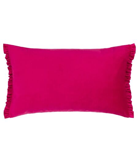 Dolce vita velvet stripe cushion cover 50cm x 30cm orange/pink Furn