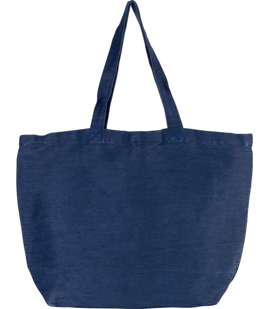 sac en toile fourre tout avec doublure intérieure - KI0231 - bleu marine délavé-2