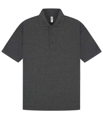 Classic Mens Pique Polo Dark Heather Casual