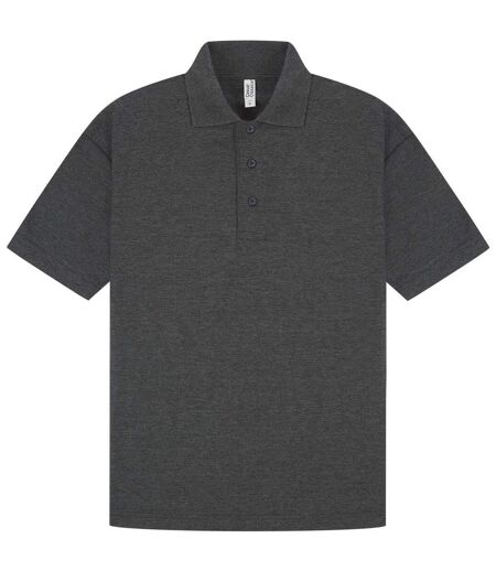 Classic Mens Pique Polo Dark Heather Casual