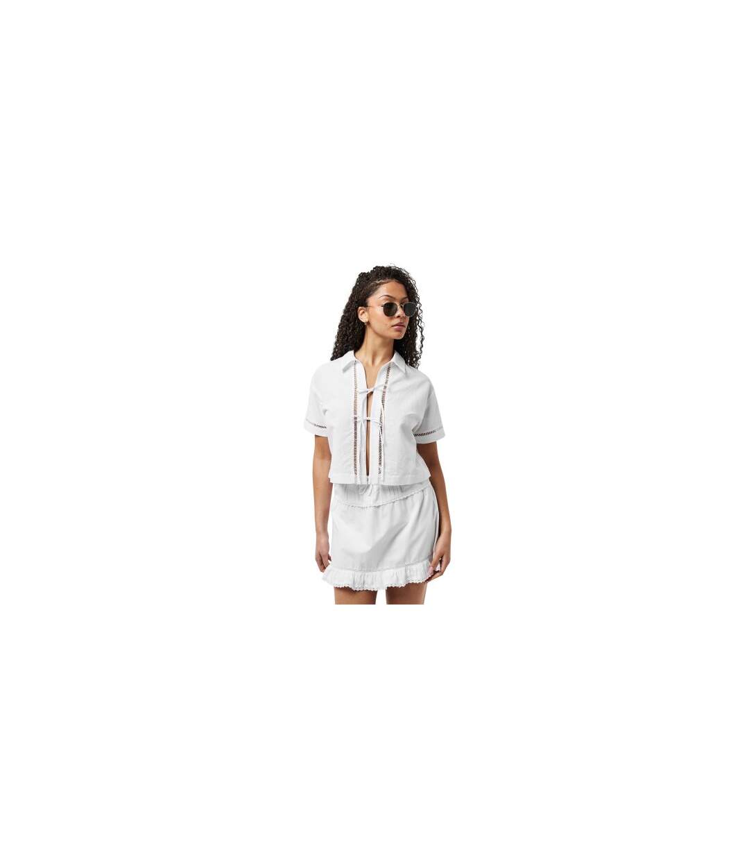 Chemise Motif/style Broderie Femme Blanc Vif Jack Wills-1
