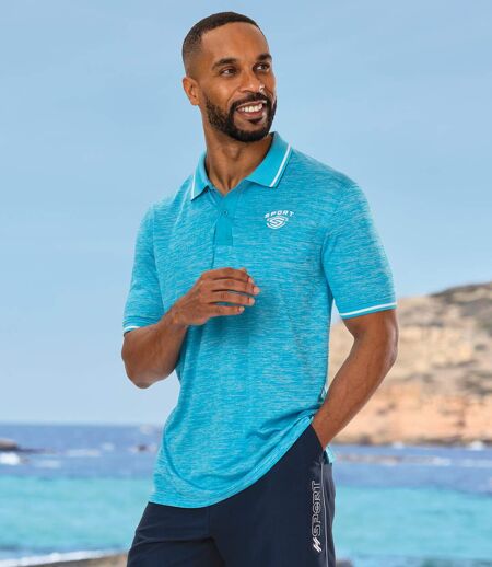 Paquet de 2 polos homme - turquoise marine