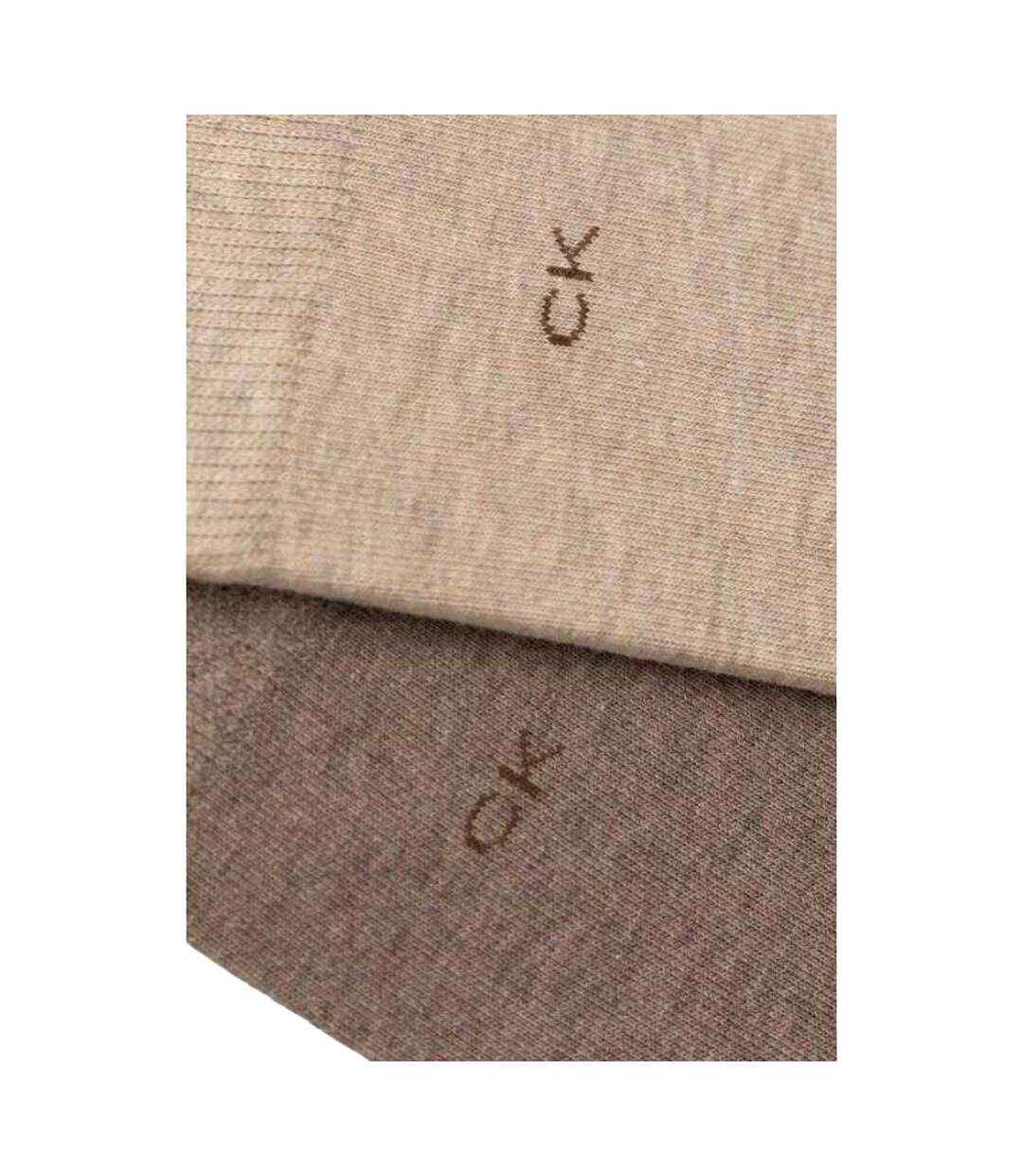 Chaussettes Motif/style Logo Brodé Homme Beige Marron Calvin Klein-2