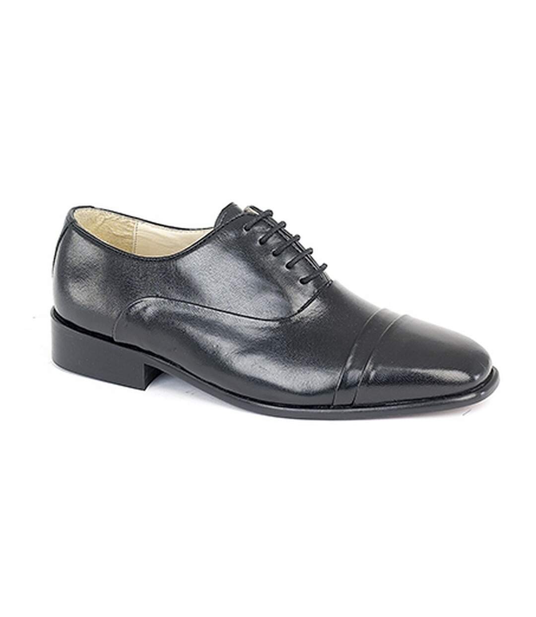 Chaussures de ville en cuir homme noir Montecatini