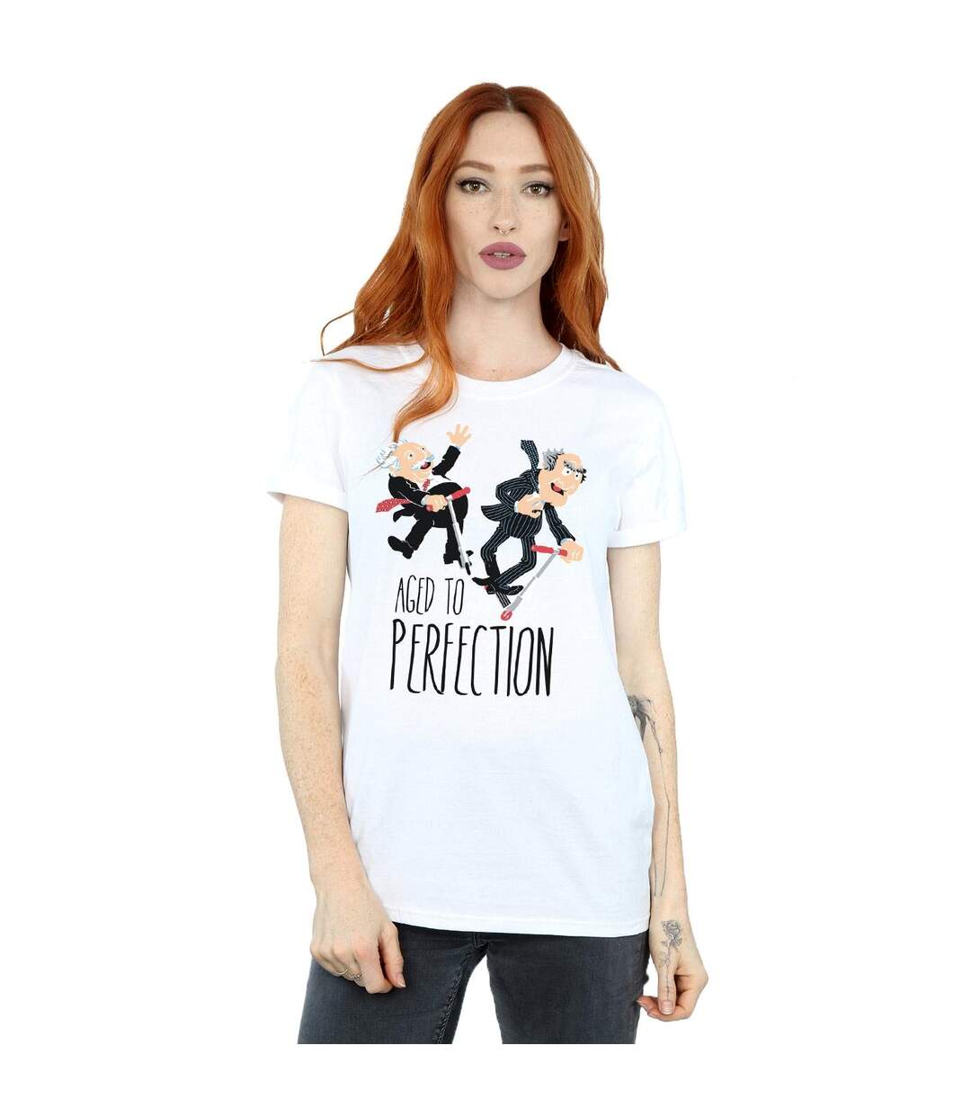 Disney Womens/Ladies The Muppets Aged to Perfection - T-shirt boyfriend en coton (Blanc) - UTBI41123-2
