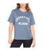 Womens/ladies Oversized Boyfriend T-shirt Orion Blue Blank Essentials-3