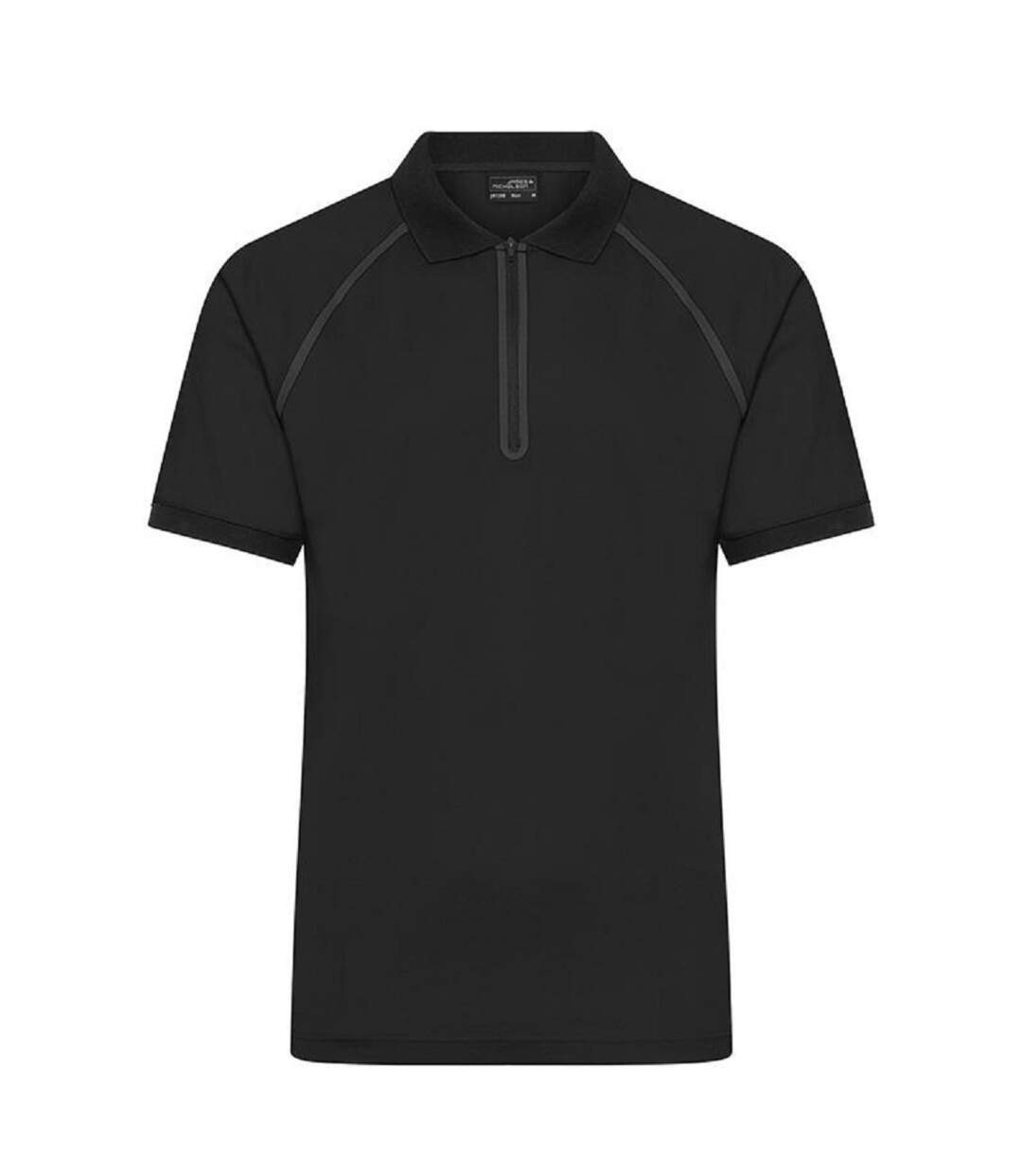 Polo technique zippé - Homme - JN1308 - noir