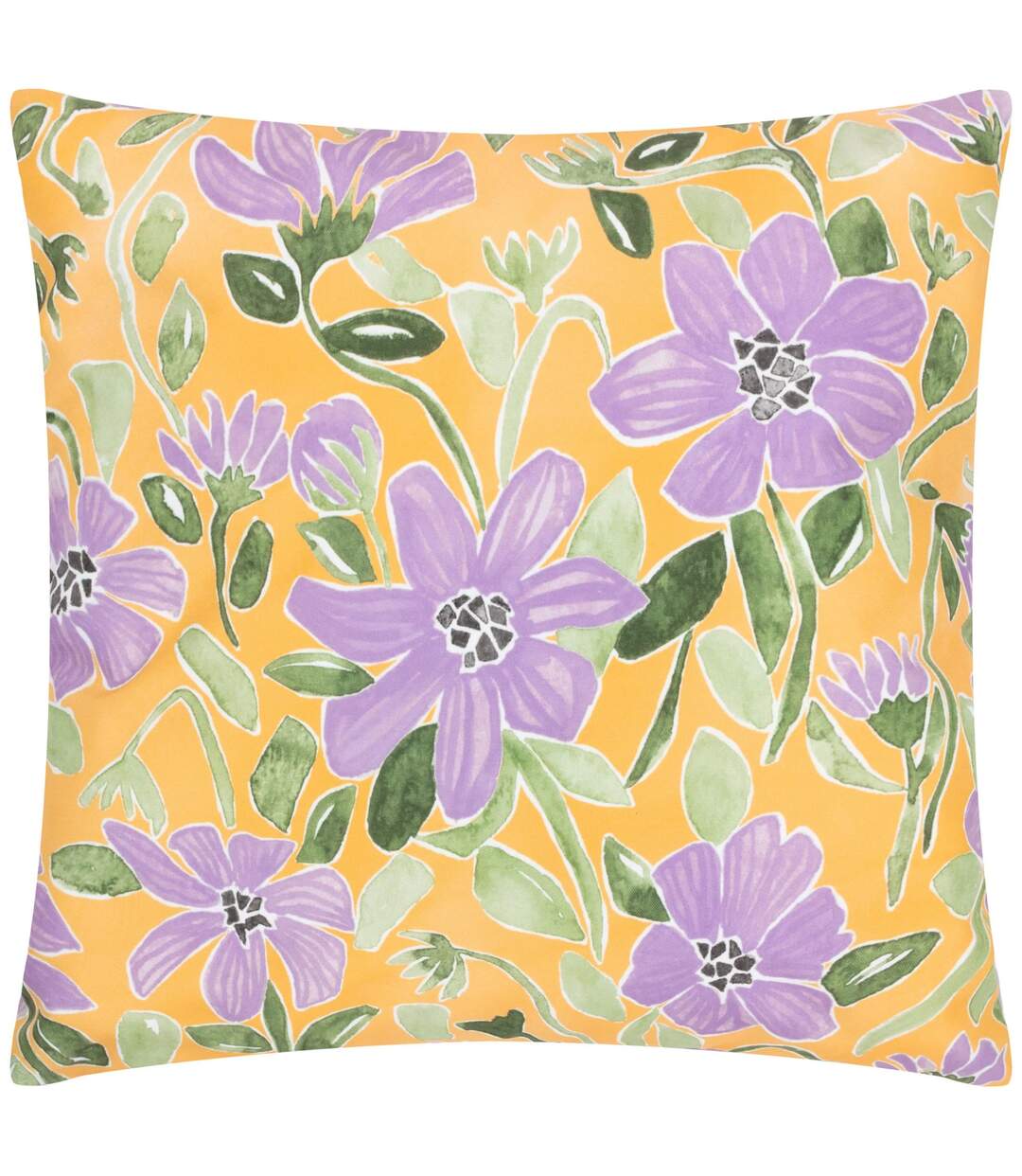 Flowers outdoor cushion cover 43cm x 43cm yellow/lilac Wylder