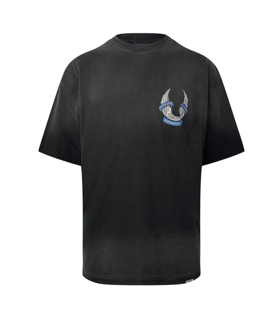 Mens Oversized T-shirt Washed Black Represent-2