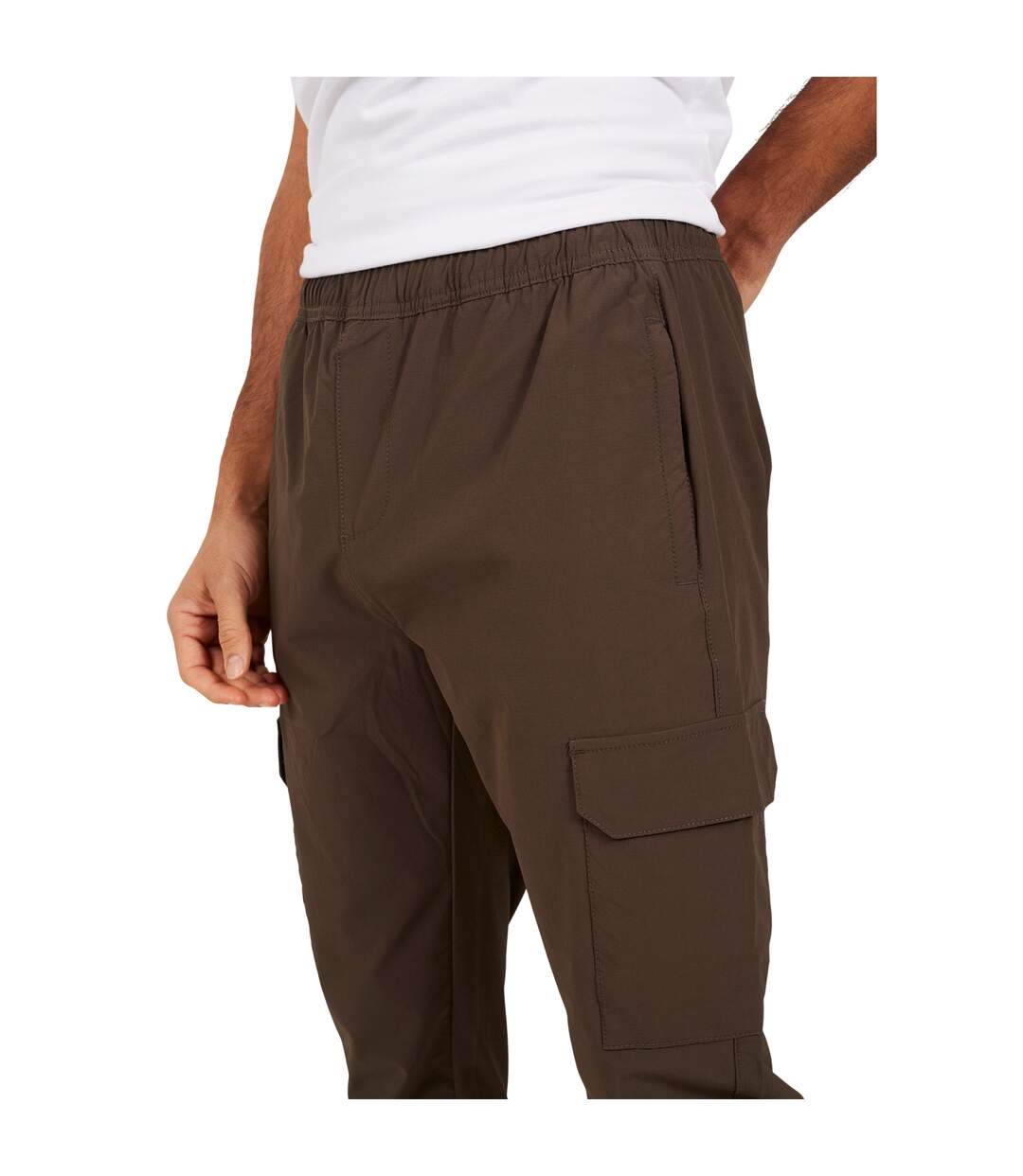 Pantalon À Poches Homme Kaki Brave Soul-4