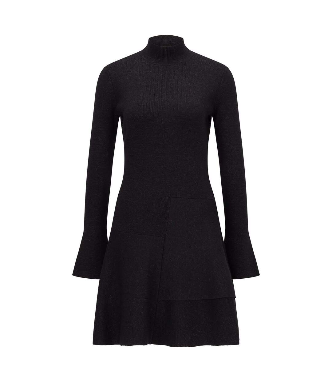 Womens/ladies Fine Knitted Dress Black Boss-1