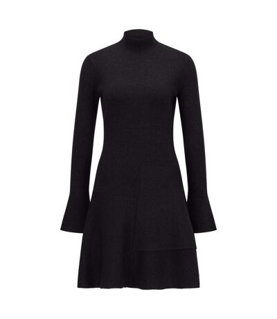Womens/ladies Fine Knitted Dress Black Boss