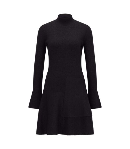 Womens/ladies Fine Knitted Dress Black Boss
