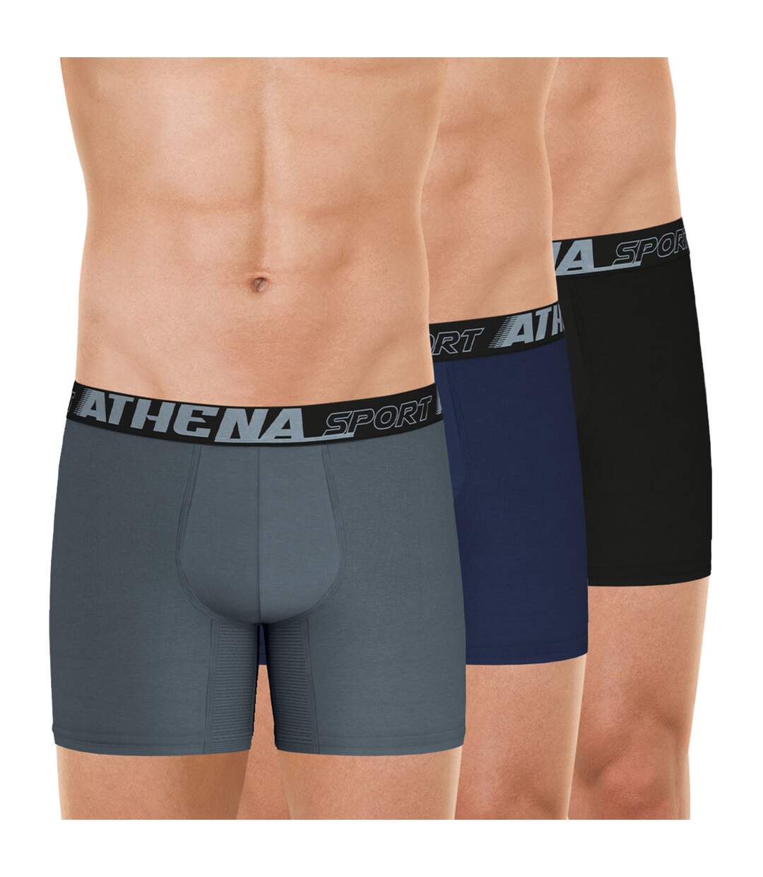 Lot de 3 boxers longs homme Sport Air Fit Athena-2