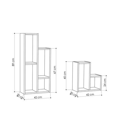 Bibliothèque Sule 89 cm - Bois naturel