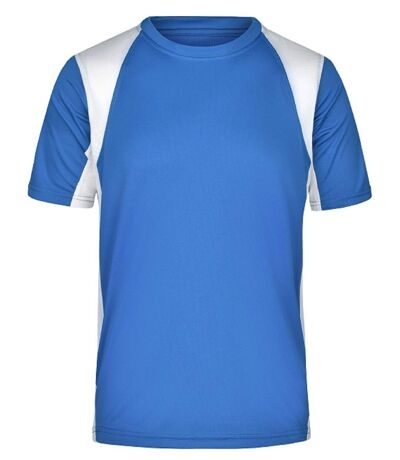 t-shirt running respirant JN306 - bleu roi et blanc - HOMME