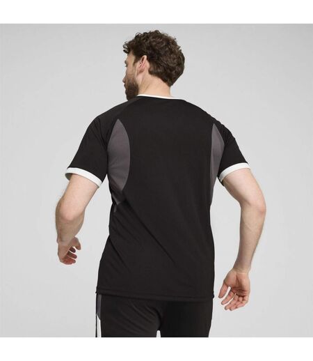 Mens Individualliga Tailored T-shirt Black White Ash Puma