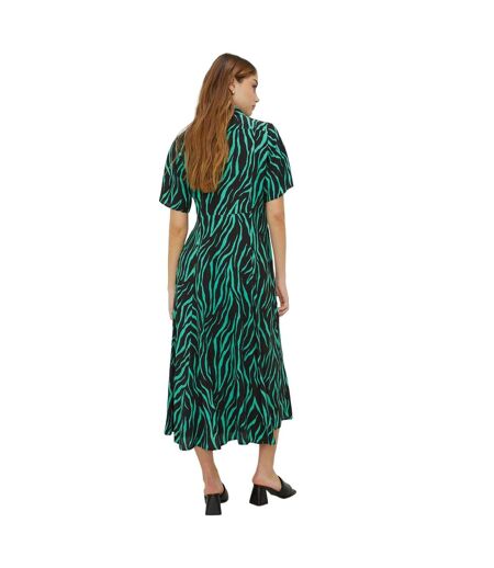 Dorothy Perkins Womens/Ladies Zebra Print Midi Angel Sleeve Shirt Dress (Black) - UTDP4518