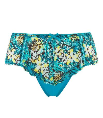 Shorty imprimé turquoise Elena