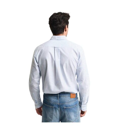 Chemise À Boutons Motif/style Détail Rayé Classic Homme Bleu Pâle Gant