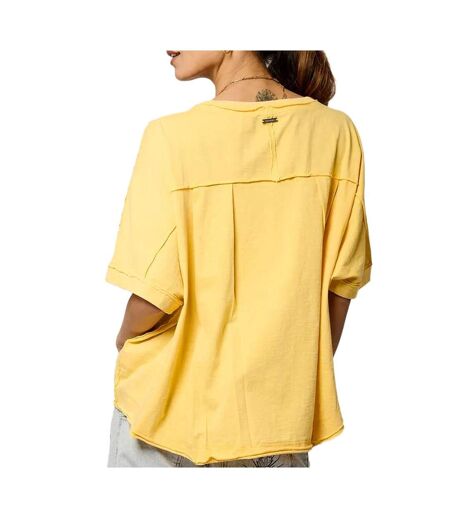 T-shirt jaune femme kaporal vison - l