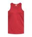Duke Mens Fabio-2 Muscle Vest (Red) - UTDC168-1