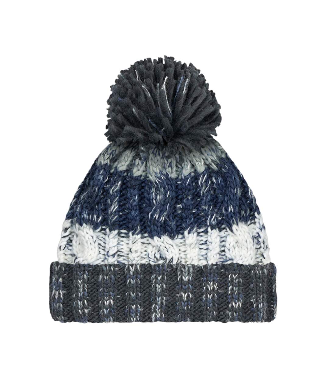 Bonnet Corkscrew Bleu Sombre Blanc Beechfield-1