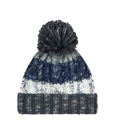 Bonnet Corkscrew Bleu Sombre Blanc Beechfield