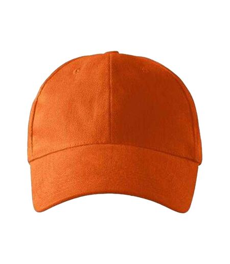 Childrens/kids 6 Panel Baseball Cap Orange Malfini