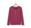 MAYFLOWER NOBEL2 : Tee-shirt manches longues fuchsia imprimé avec col boutonné-2