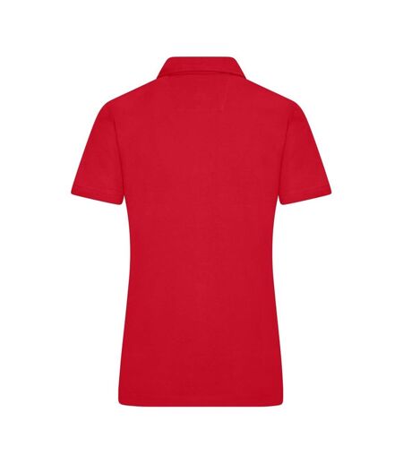 Polo Traditional Femme Rouge Blanc James And Nicholson