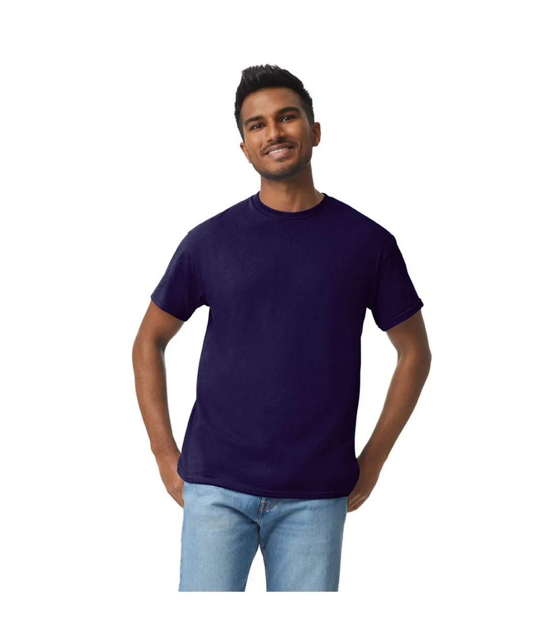 T-shirt Adulte Violet Sombre Chiné Gildan-1