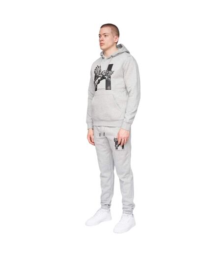 Sweat à capuche curveball homme gris chiné Henleys Henleys