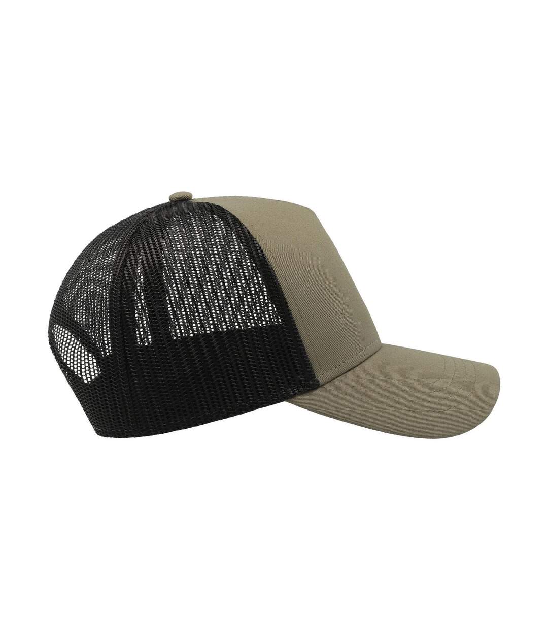 Casquette Style Trucker Rapper Mixte Olive Noir Atlantis-4