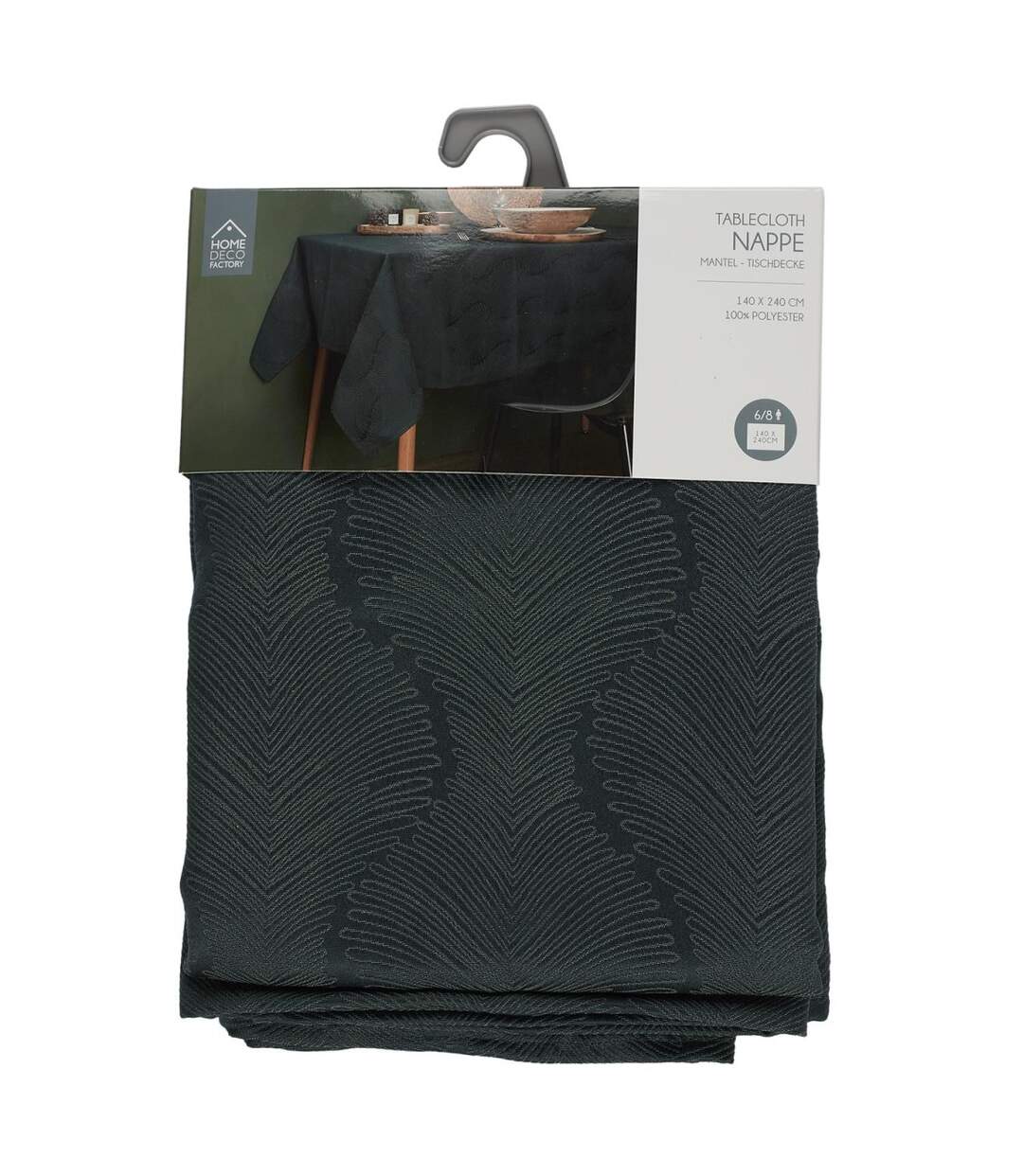 Nappe Jacquard Black Forest 140x240cm Noir-5