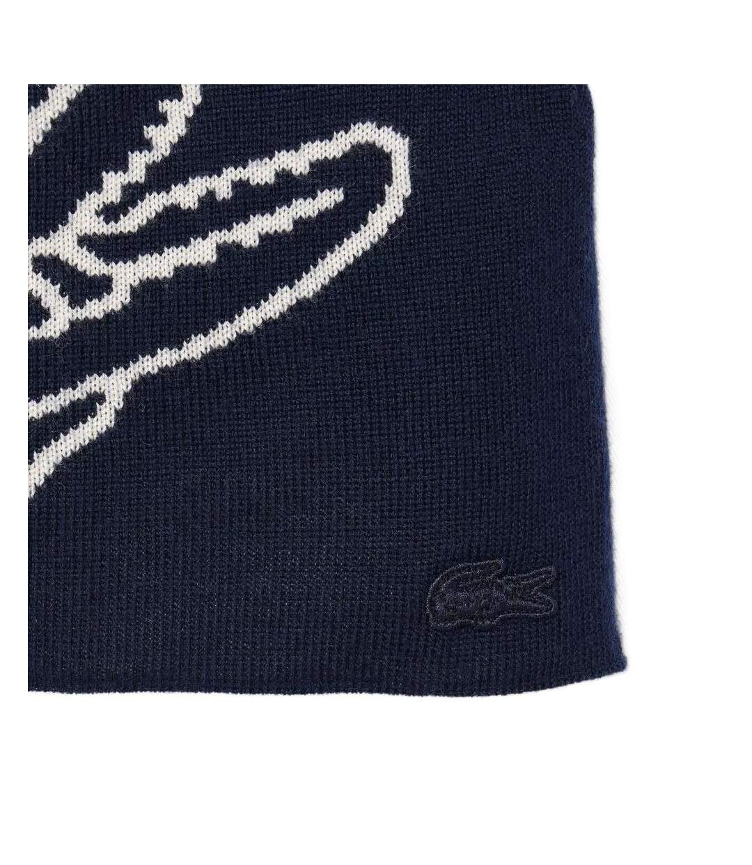 Bonnet marine/blanc homme lacoste broderie-2
