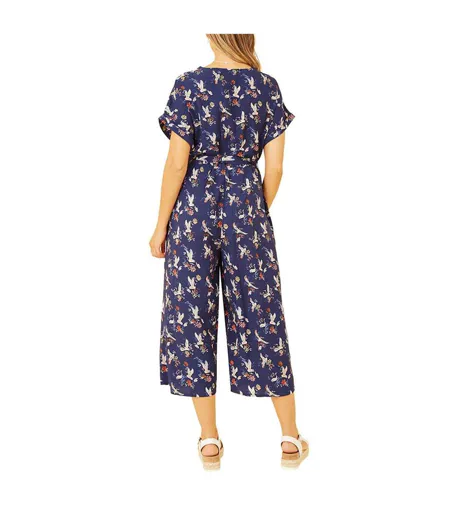 Womens/ladies Crane Jumpsuit Navy Yumi