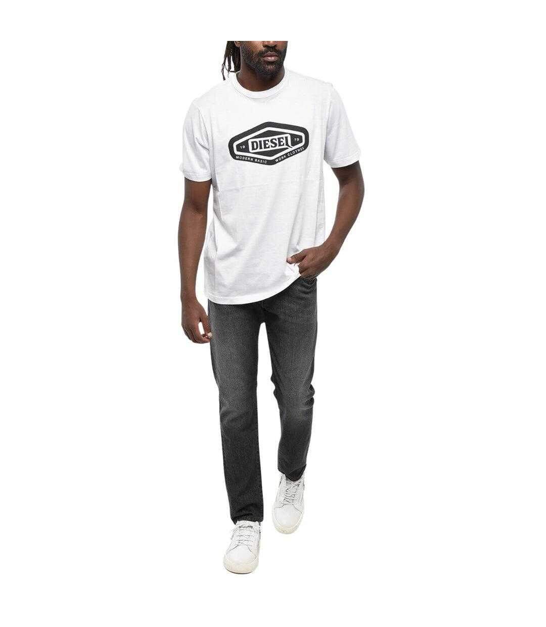 T-shirt Motif/style Logo Basic Homme Blanc Diesel-1