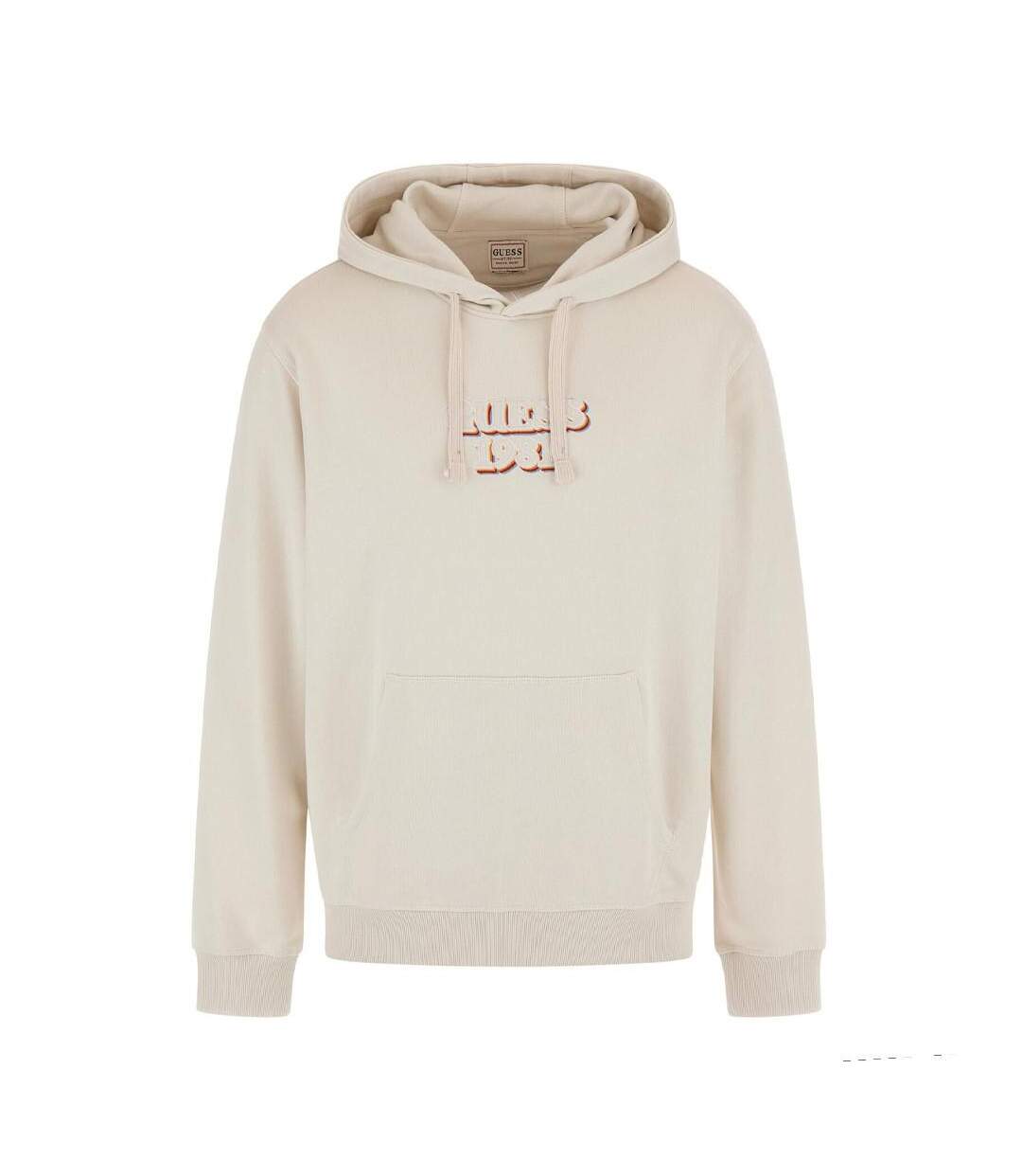 Sweat à Capuche Écru Homme Guess Embro - L-1