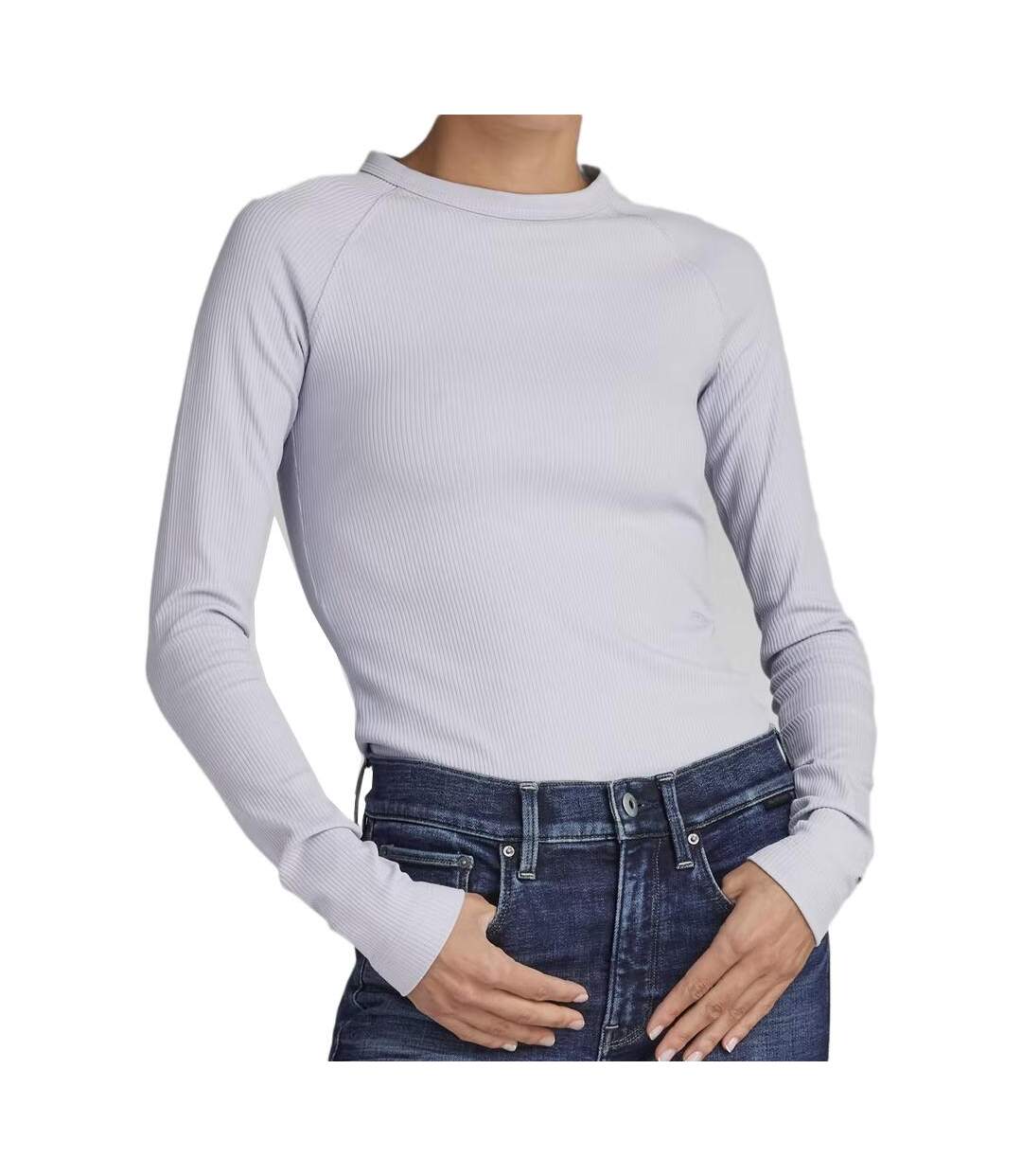 T-shirt manches longues mauve g-star femme d23343-1