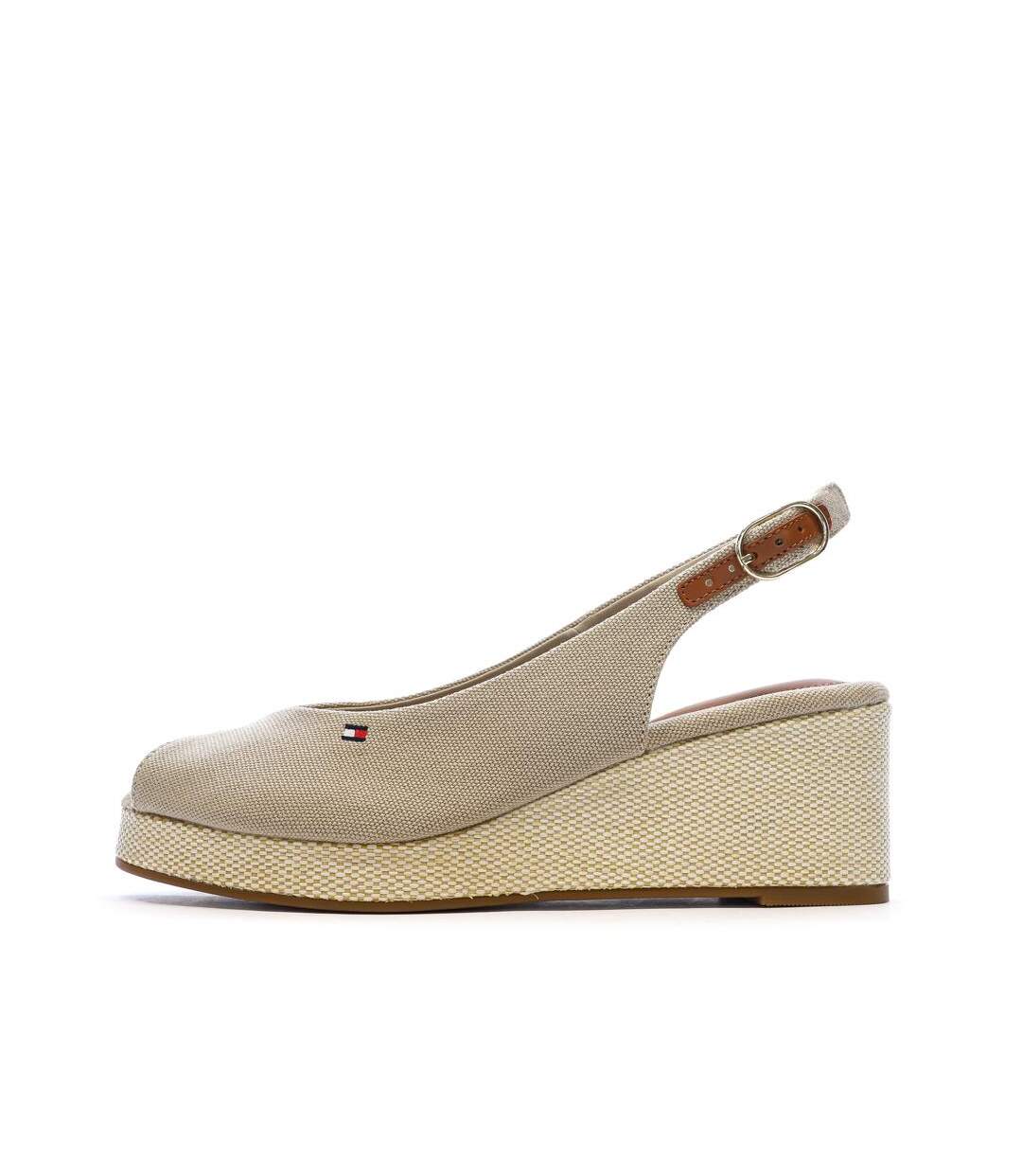 Sandales beiges femme tommy hilfiger flag-1