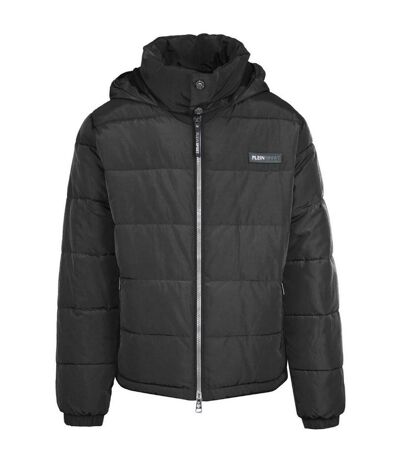 Doudoune Matelassée Motif Logo Adulte Noir Plein Sport
