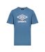 Tee shirt homme col rond en coton 160GSM et logo imprimé 729280 Umbro-1